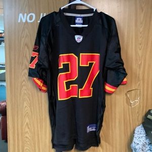 NFLEquipment Reebok Kansas City Chiefs black Larry Johnson printed jersey medium